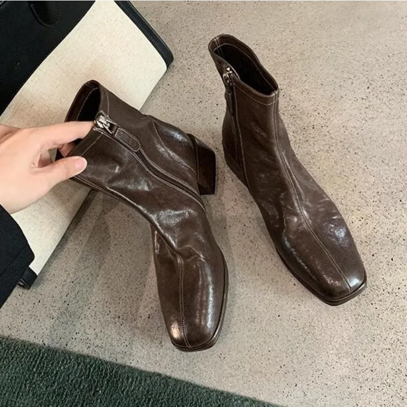 Ethnic Modern Fashion - New Women's Shoes Designer Heel Ankle