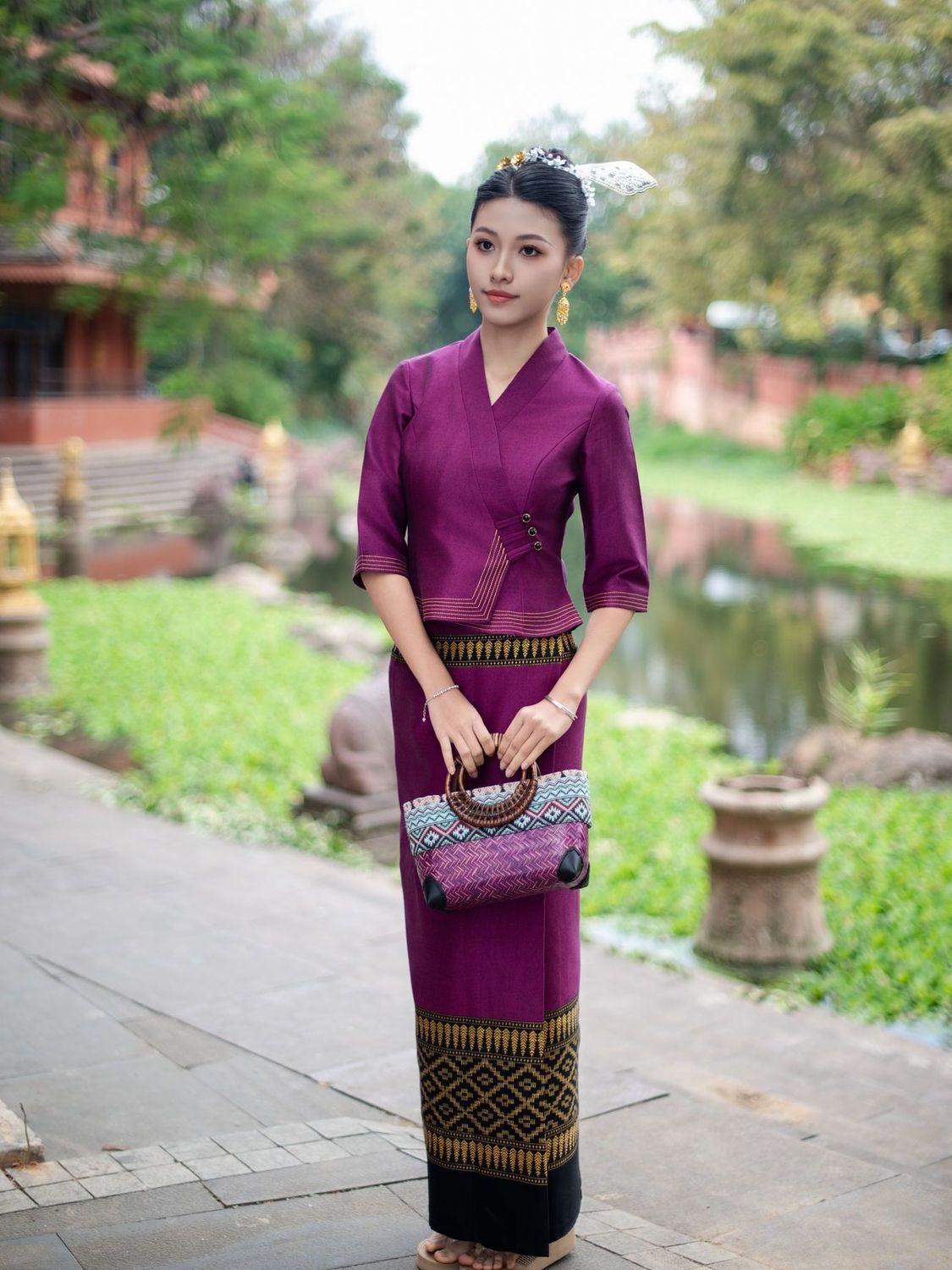 2pcs Thailand Myanmar Long-gyi - Batik Sarong Wrap ulasan dan harga