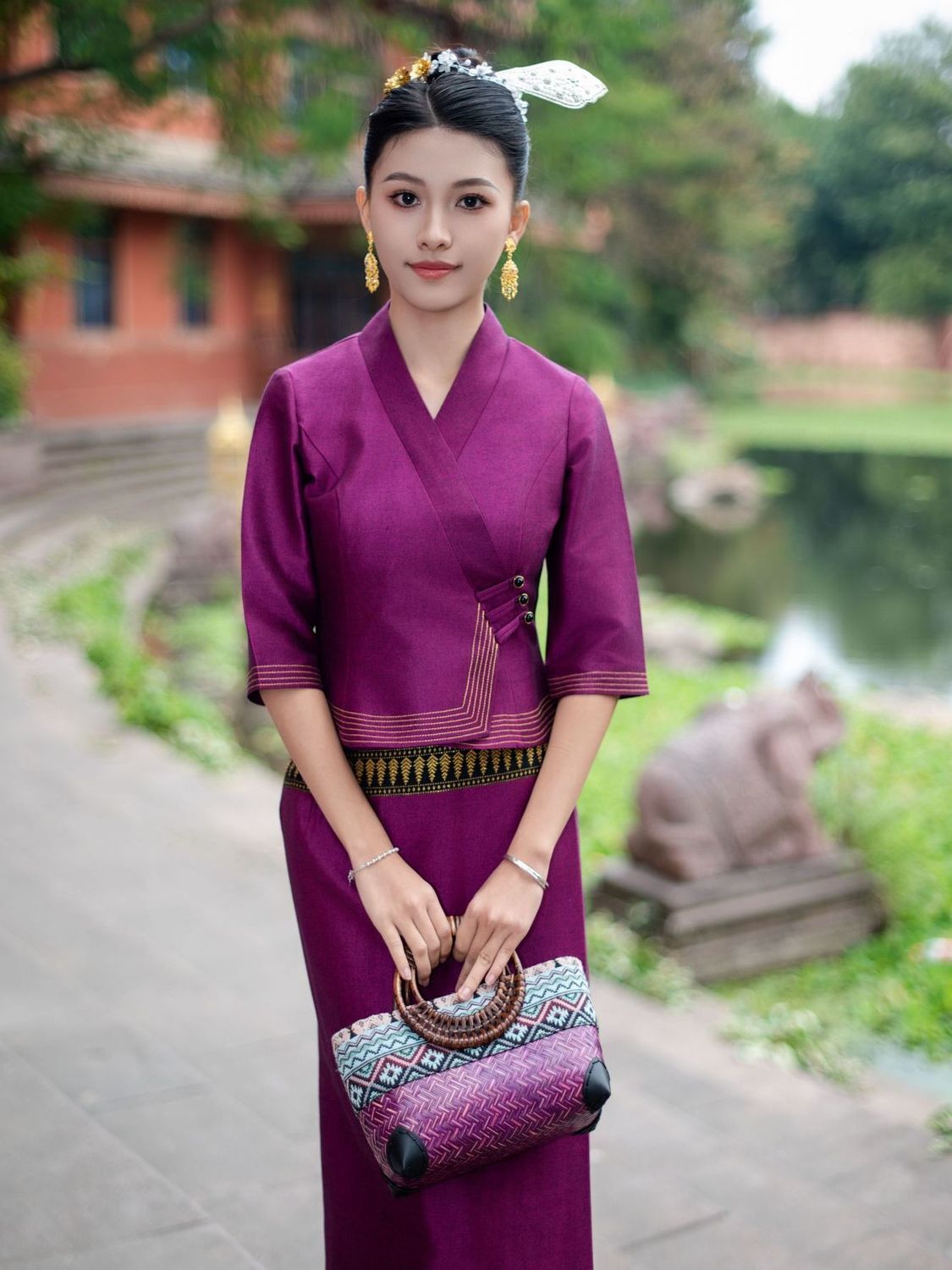 2pcs Thailand Myanmar Long-gyi - Batik Sarong Wrap ulasan dan harga