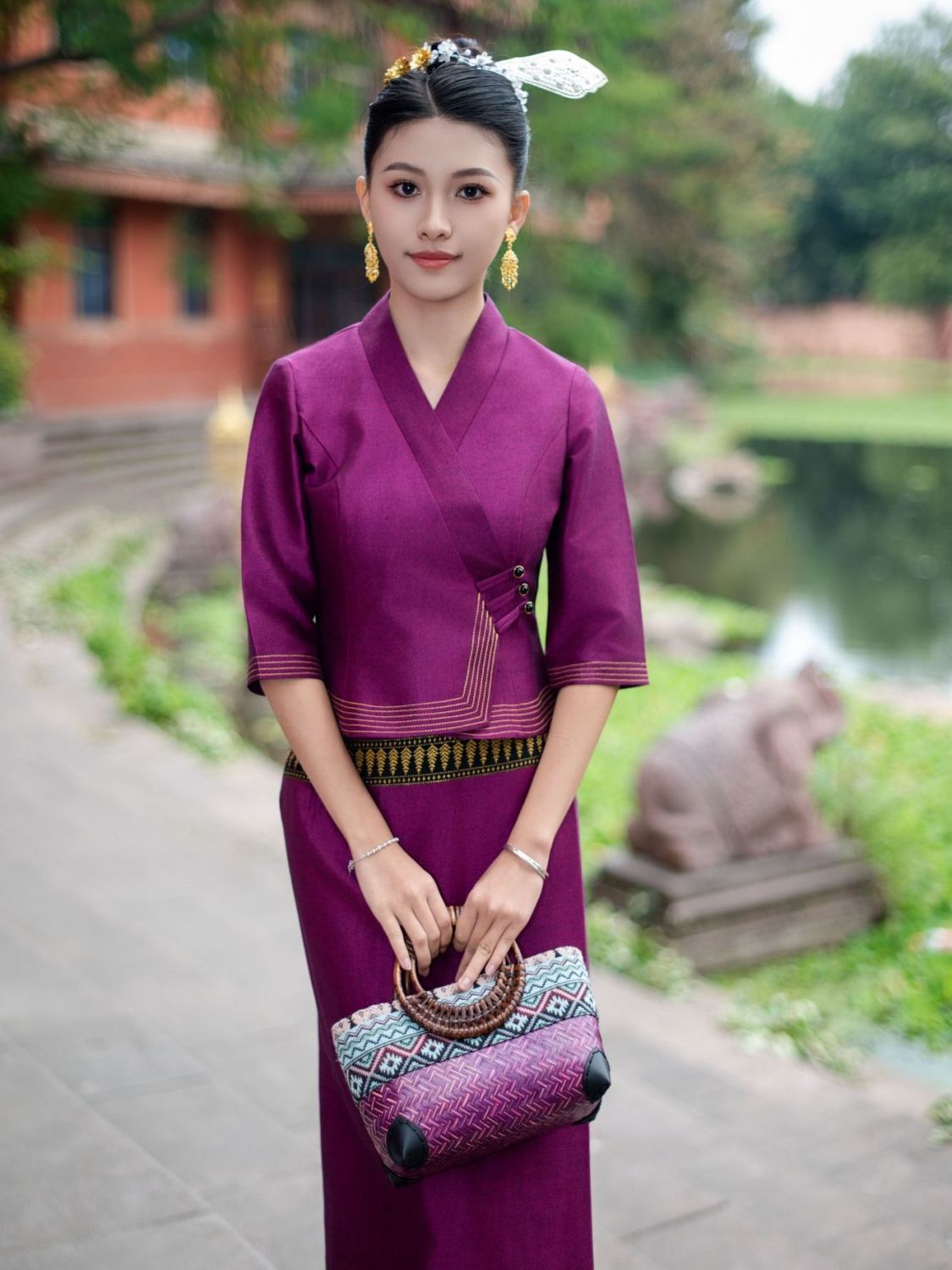 2pcs Thailand Myanmar Long-gyi - Batik Sarong Wrap ulasan dan harga