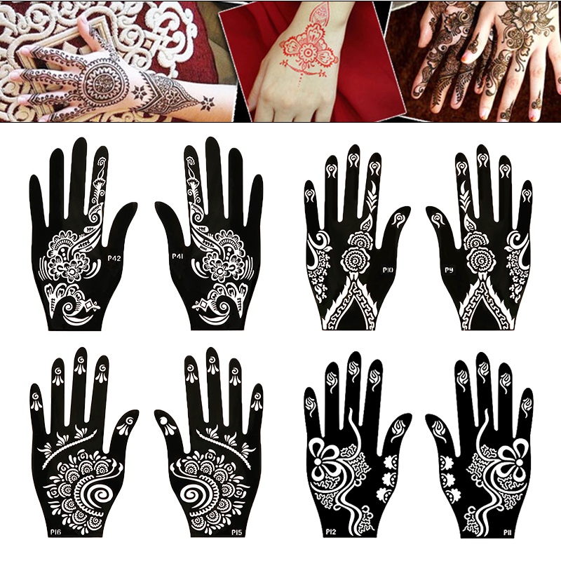 2pcs Henna Tattoo Stencils Tem - Ethnic Fashion India ulasan dan harga