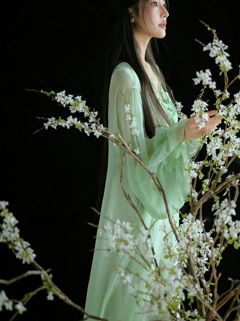 Chinese Style Green Dress Trad - Ethnic Fashion Studio ulasan dan harga
