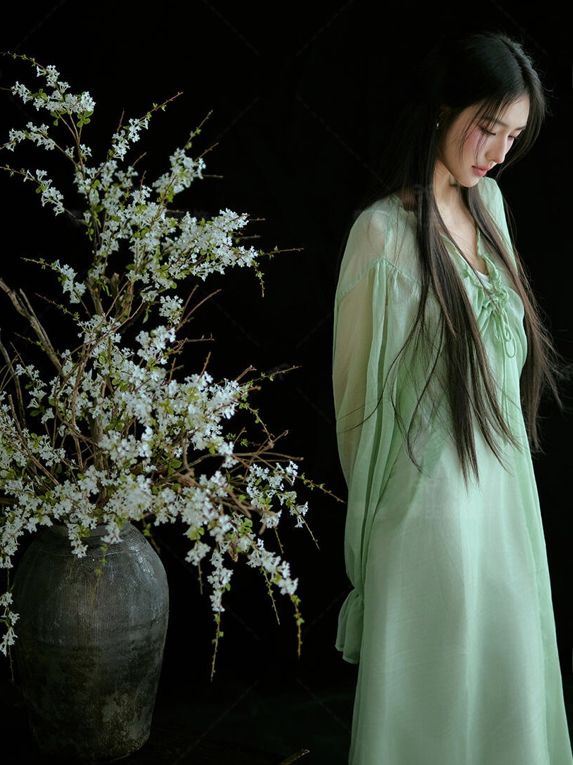 Chinese Style Green Dress Trad - Ethnic Fashion Studio ulasan dan harga