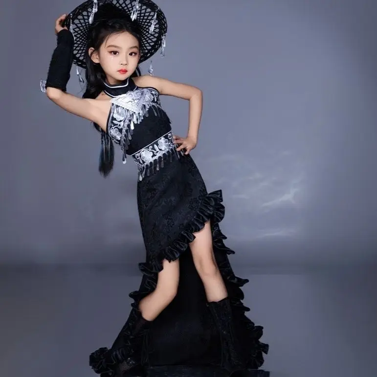 Children's Suit Trailing Skirt - Ethnic Fashion Runway ulasan dan harga