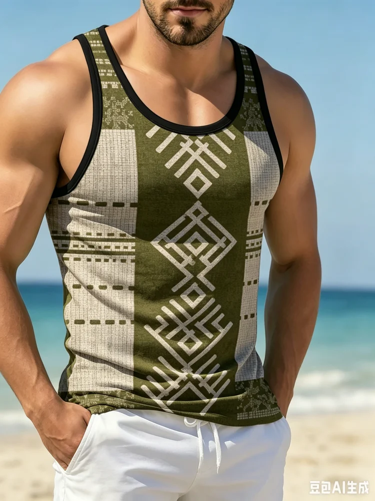 Vintage Ethnic Geometric Triba - Men'S Ethnic Fashion Trends ulasan dan harga