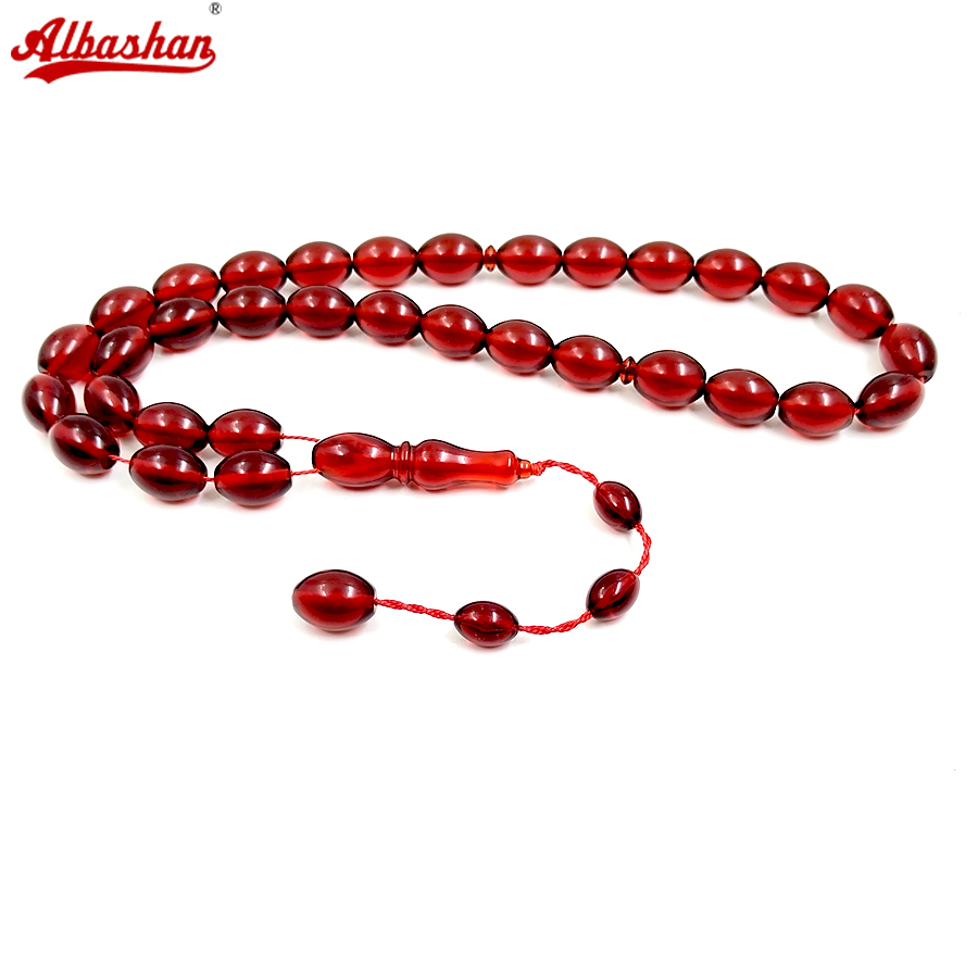 Tasbih Red resin 33 prayer bea - Ethnic Fashion Store ulasan dan harga