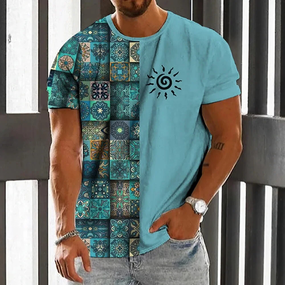 Vintage Ethnic Style Men's T-S - Men'S Ethnic Fashion Trends ulasan dan harga