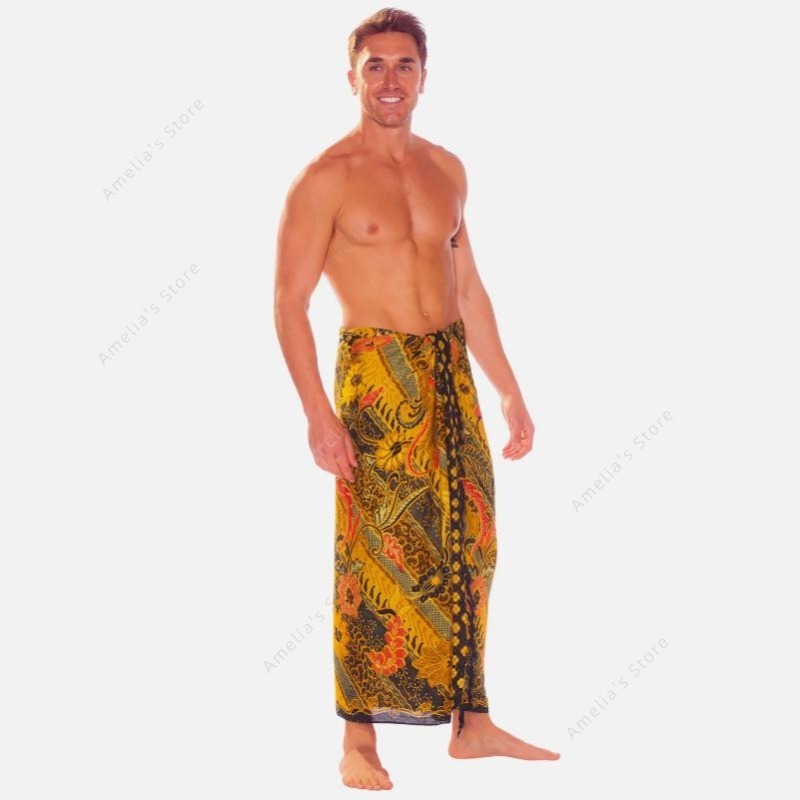 Sarongs Mens Sarong with Tradi - Batik Sarong Wrap ulasan dan harga