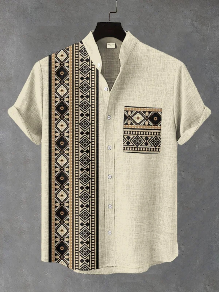 Men's Retro Ethnic Tribal Shor - Men'S Ethnic Fashion Trends ulasan dan harga