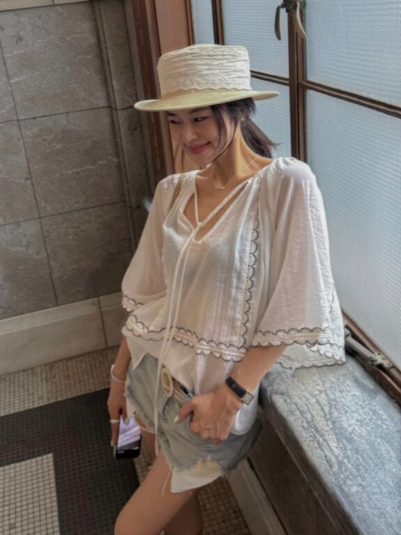 Korean Style Patchwork Lace-Up - Ethnic Fusion Fashion ulasan dan harga
