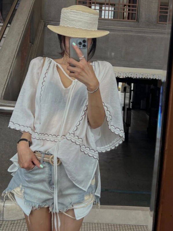 Korean Style Patchwork Lace-Up - Ethnic Fusion Fashion ulasan dan harga