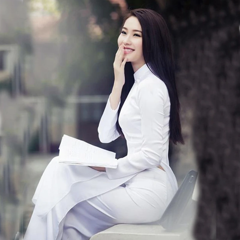 Ao Dai Vietnam Dress Women Tra - Ao Dai Vietnam Dress ulasan dan harga
