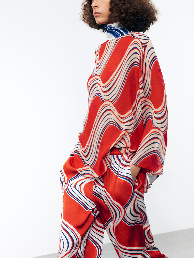 New Autumn Print Shirt Women's - Ethnic Fusion Fashion ulasan dan harga