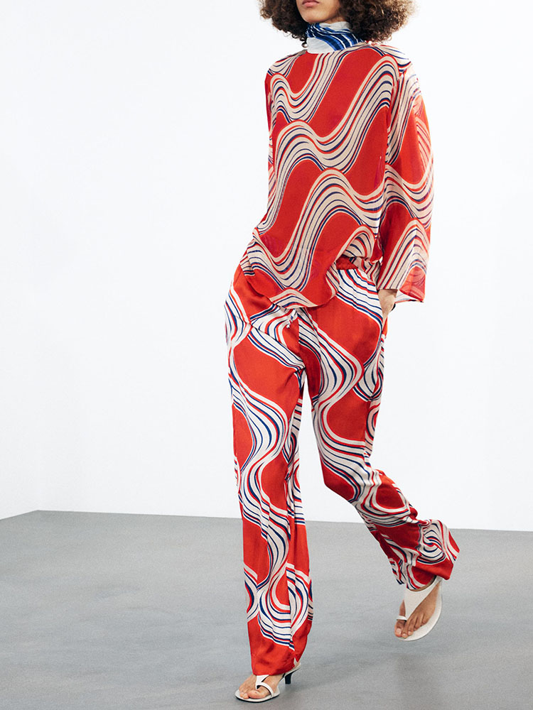 New Autumn Print Shirt Women's - Ethnic Fusion Fashion ulasan dan harga